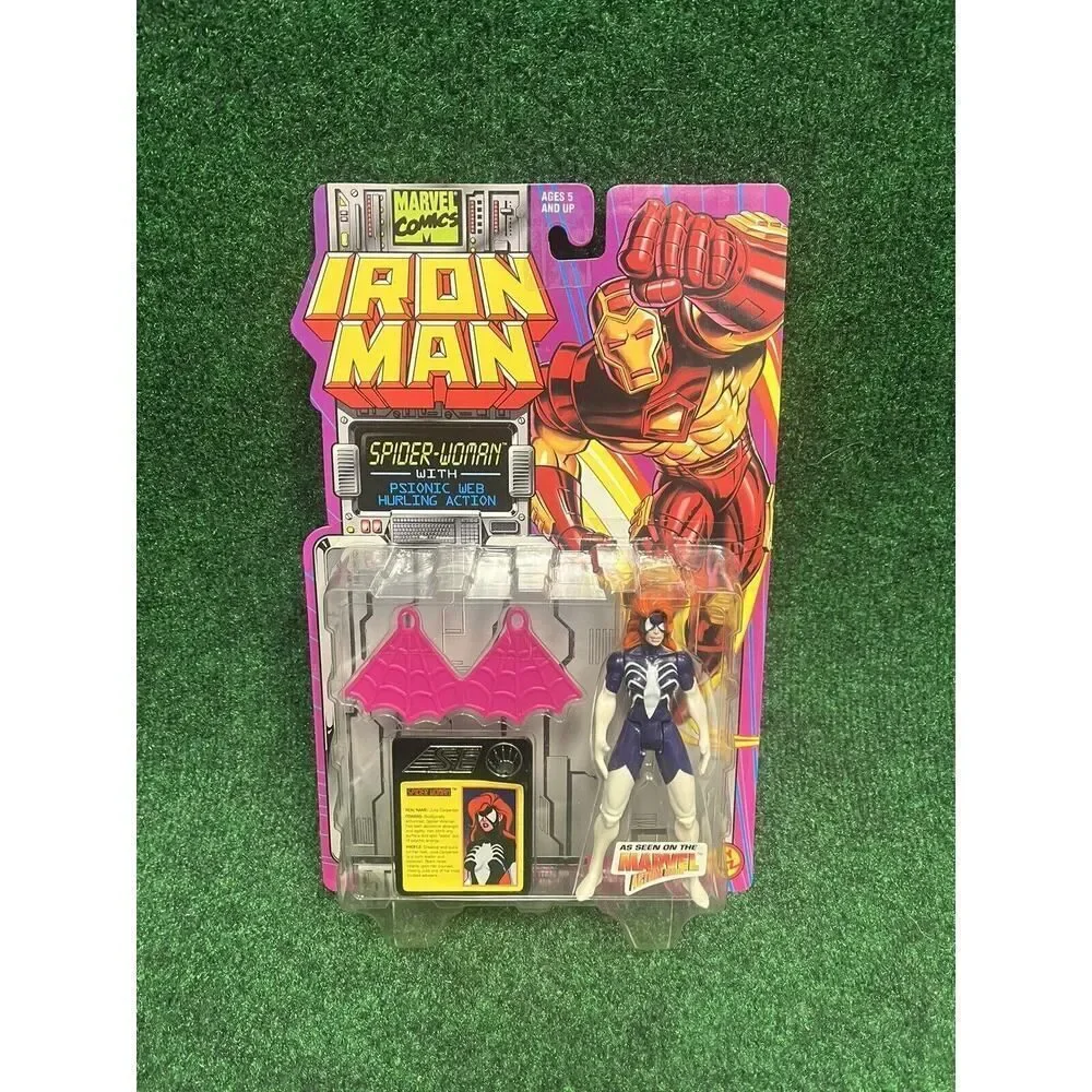 VTG Toy Biz Spider Woman Action Figure Toy 1994 Sealed New Marvel MOC Iron Man
